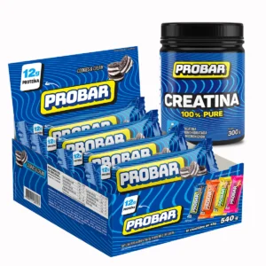 Kit Probar Sabor Cookies and Cream + Creatina 300g 100% Pura
